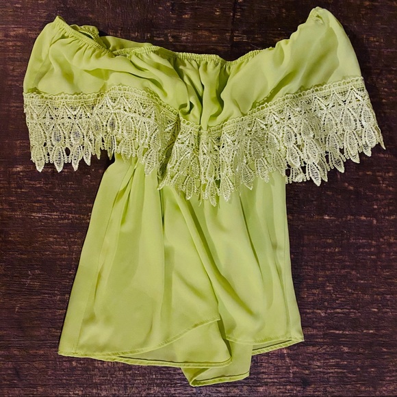 Neon Off the Should Top - Picture 3 of 5